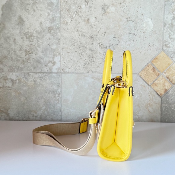 Michael Kors Mirella Mini Shopper Tote Shoulder Bag Sequins Yellow - Picture 5 of 13